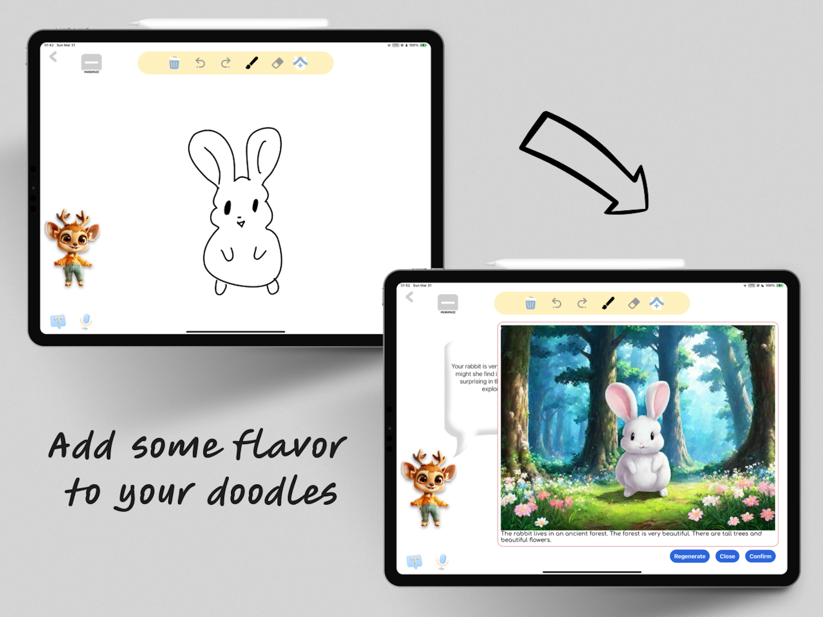 Imaginova sketch-to-image story creation explanation